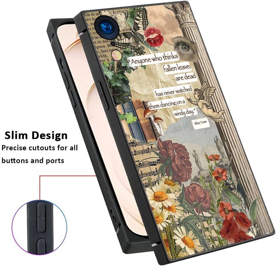 ZHUXUXITT Funda cuadrada de lujo para iPhone XR para mujer, elegante funda cuadrada de moda para mujeres y niñas, policarbonato duro + funda de