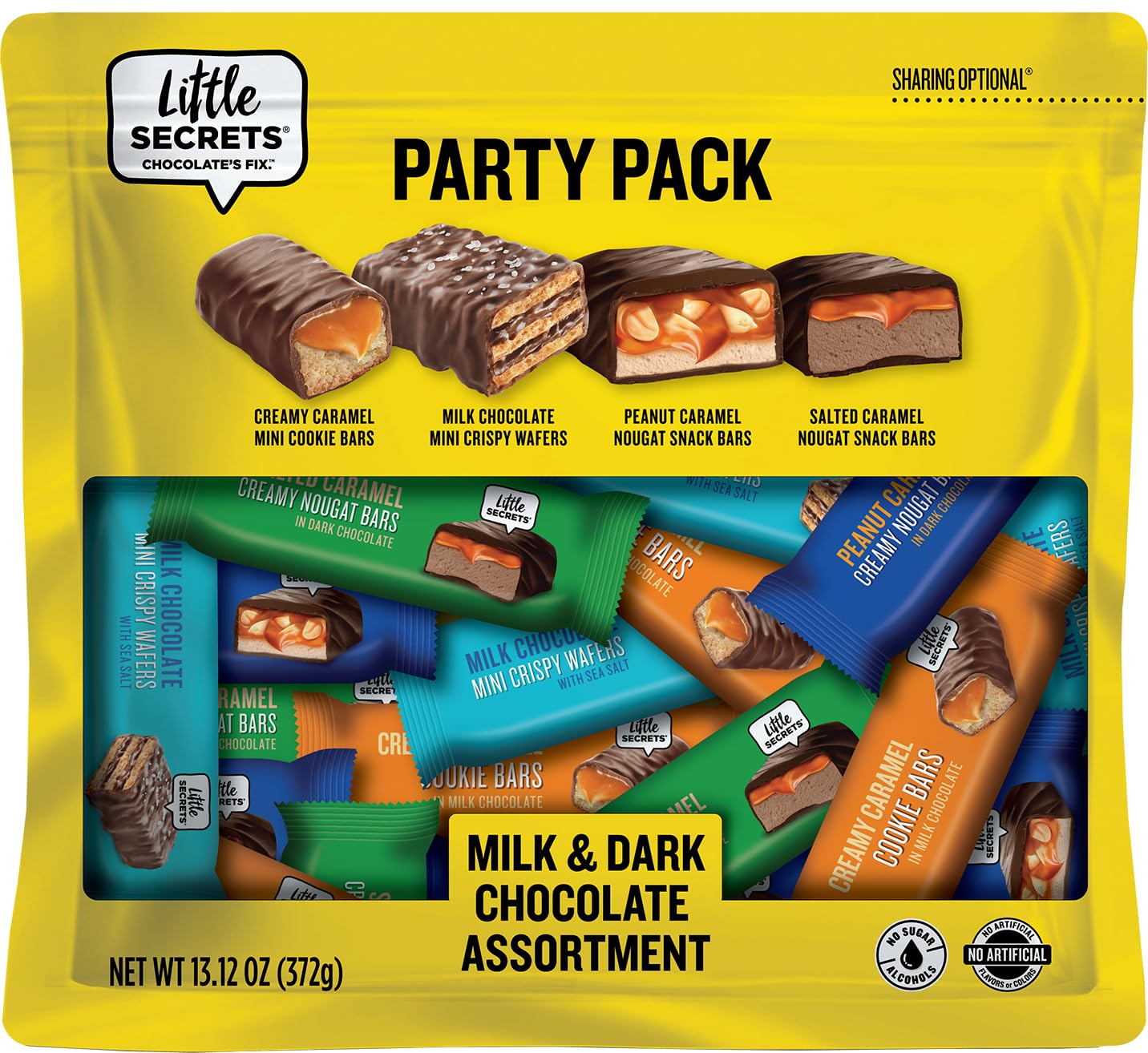 Little Secrets  24 unidades  Variedad de chocolate  30% menos de azúcar  Nada artificial (paquete de fiesta para amantes del chocolate con leche y