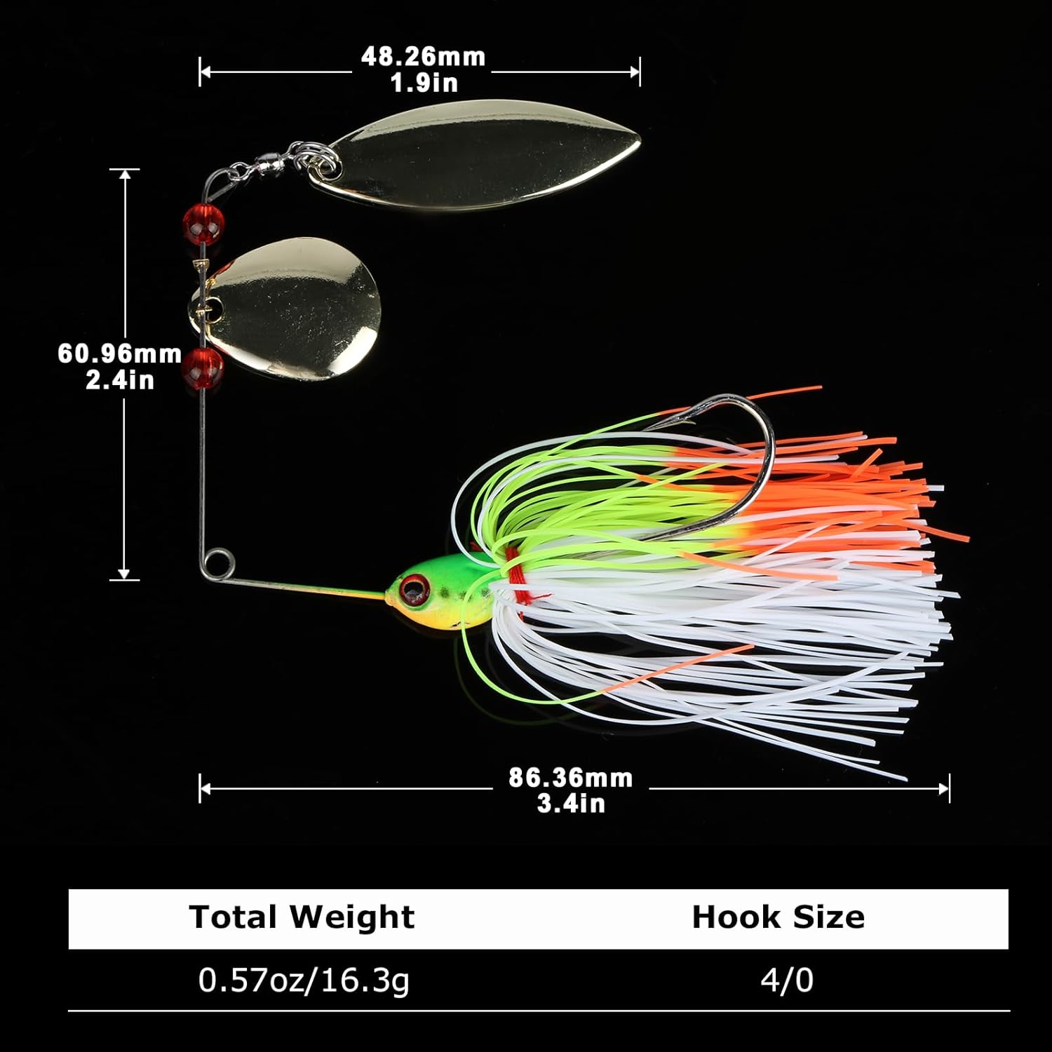 Goture Kit de cebos giratorios de pesca de lubina, señuelos duros, suaves y duros, señuelos giratorios, señuelos de pesca, señuelos de pesca de agua