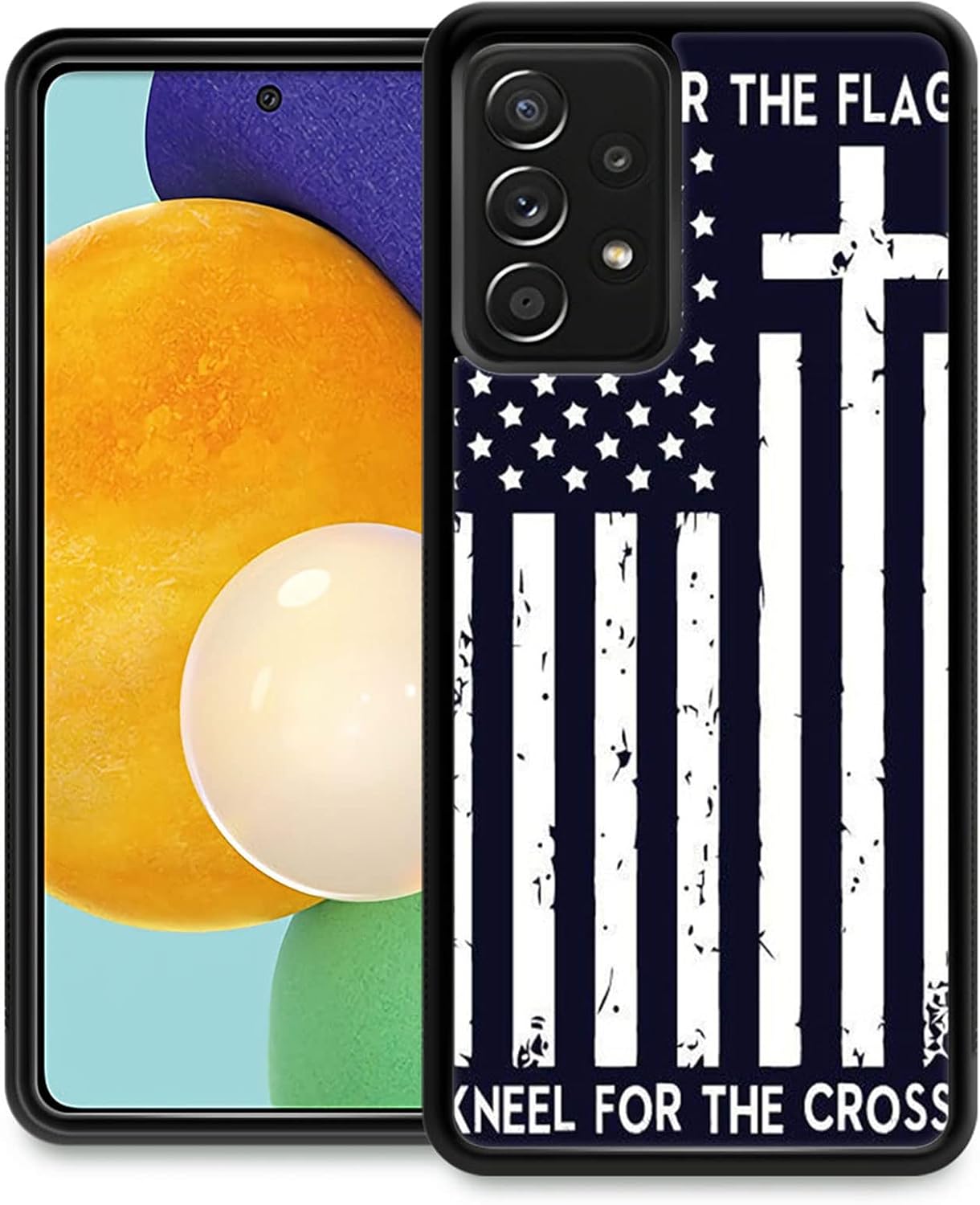 Funda compatible con Samsung Galaxy A53 5G, diseño de cruz de bandera estadounidense, diseño increíble a prueba de golpes, antiarañazos, carcasa