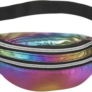 PATIKIL Riñonera de los años 80 para mujer, riñonera ajustable de los años 90 para fiestas, correr, multicolor PATIKIL Riñonera de los años 80 para mujer, riñonera ajustable de los años 90 para fiestas, correr, multicolor