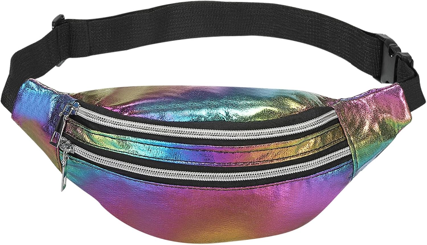 PATIKIL Riñonera de los años 80 para mujer, riñonera ajustable de los años 90 para fiestas, correr, multicolor