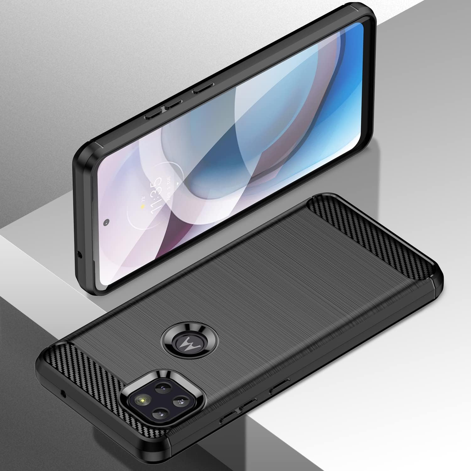 Asuwish Funda de teléfono para Moto One 5G AceMotorola G G5 2021 con protector de pantalla y delgada y suave TPU celular protectora MotoOne 1 One5G