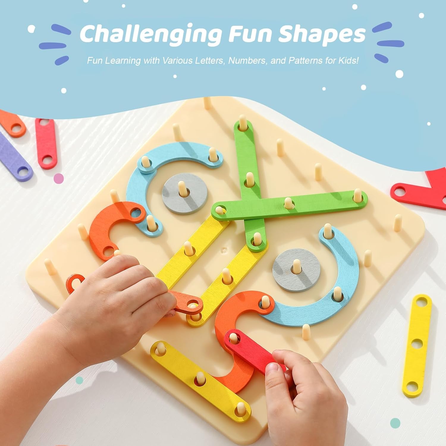 Juguetes Montessori, rompecabezas con formas de letras y números, juguetes de construcción, 35 piezas de madera para educación preescolar, juego de
