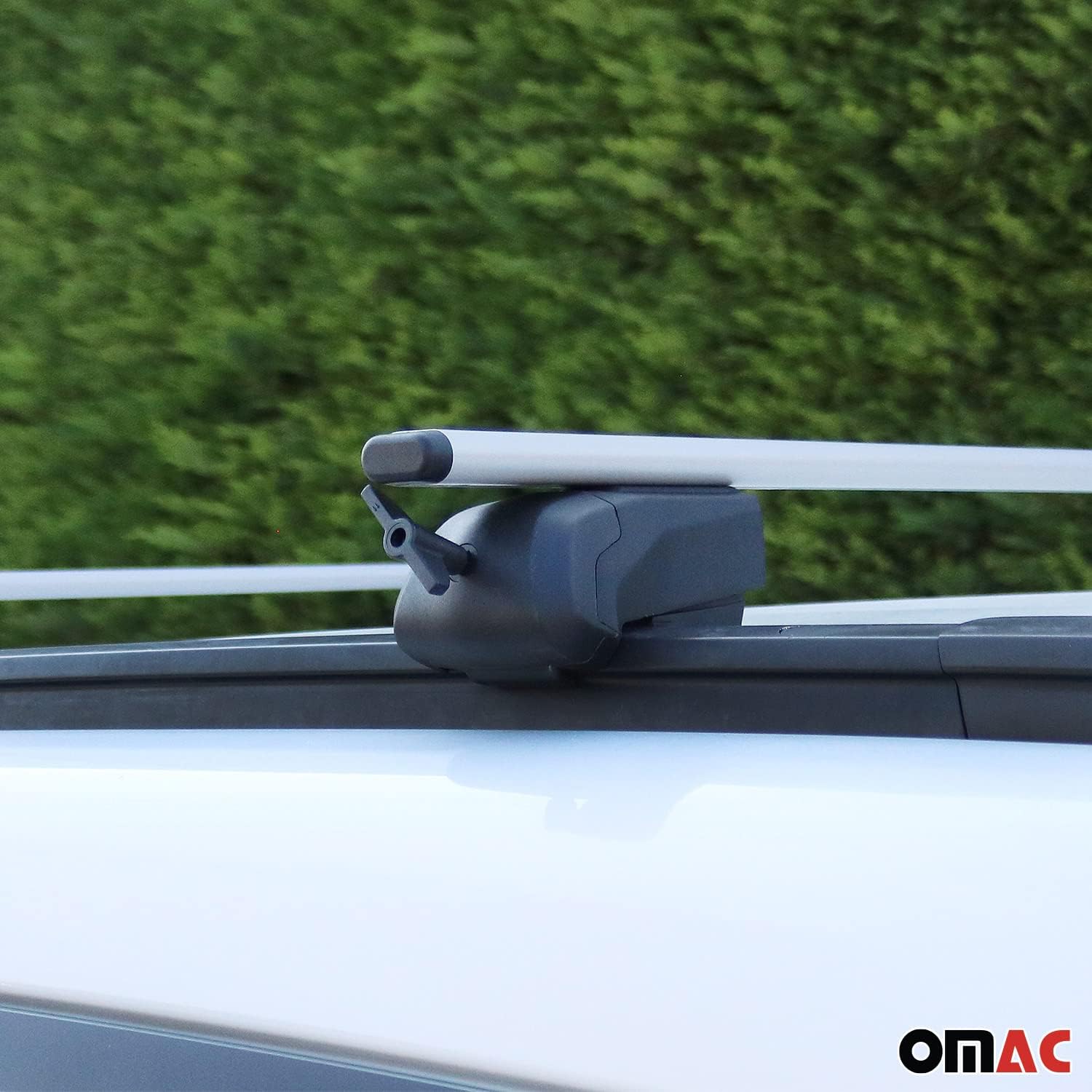 OMAC Portaequipajes portaequipajes barras transversales de hierro para Mazda CX-90 2024 gris 2 piezas antirrobo para viajes, kayak, canoa, surf,