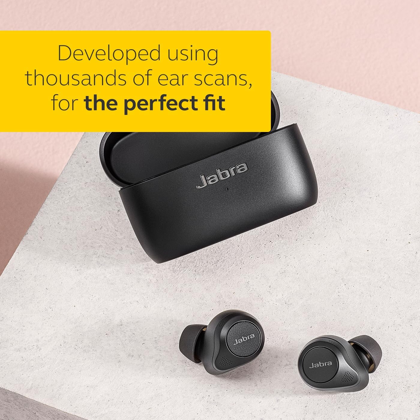 Jabra Elite 85t True Wireless Advanced – Auriculares de cancelación de ruido activos, color negro