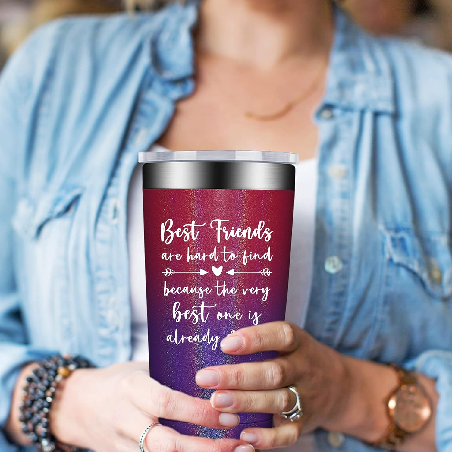 BIRGILT Regalo de mejor amiga para mujeres, regalos de amistad para mejores amigas, regalos de Navidad para mejores amigas, vasos de 20 onzas para