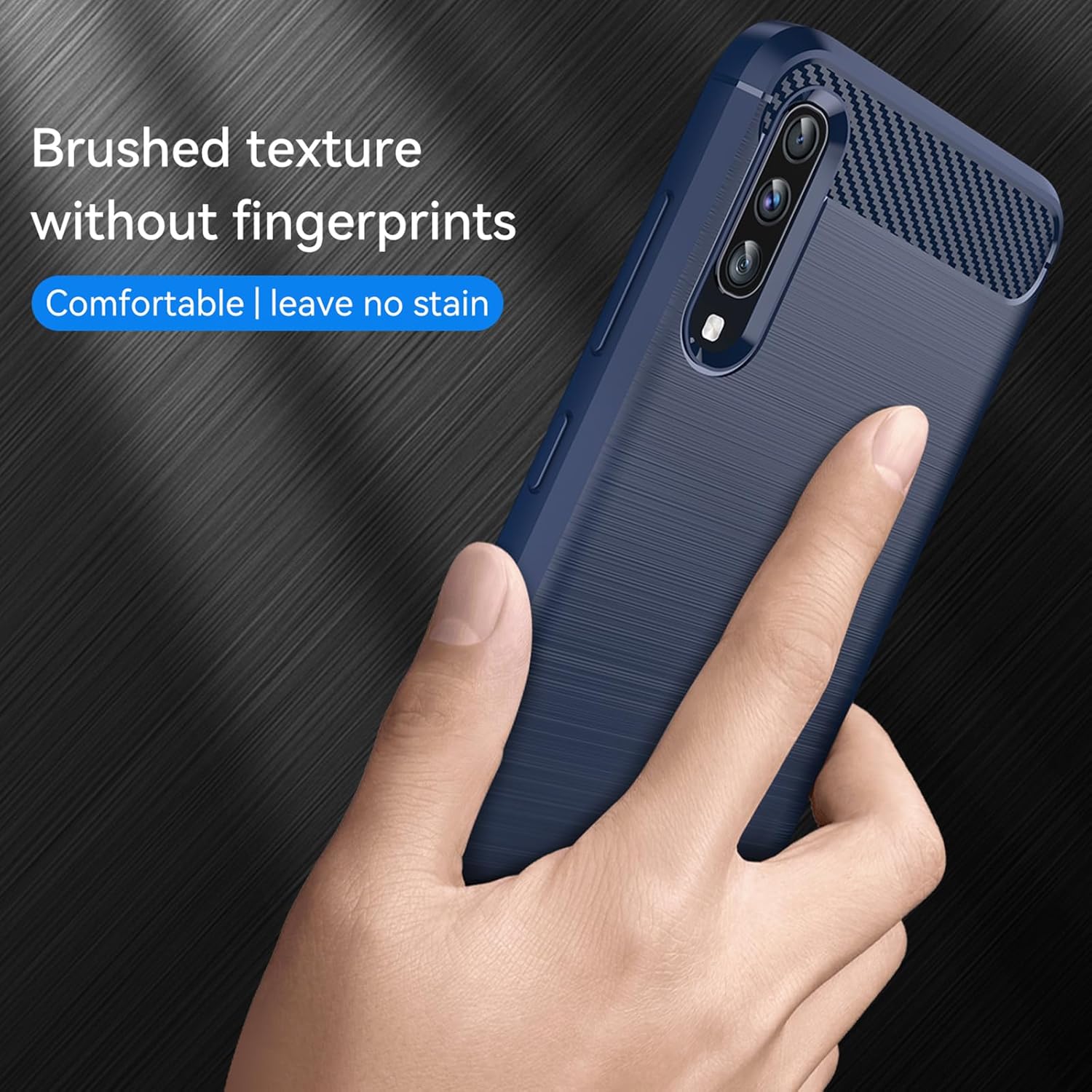EUAGVQY Funda para Galaxy A70 de fibra de carbono, súper antideslizante, duradera, máxima comodidad, ligera, ajuste preciso, elegante diseño de moda