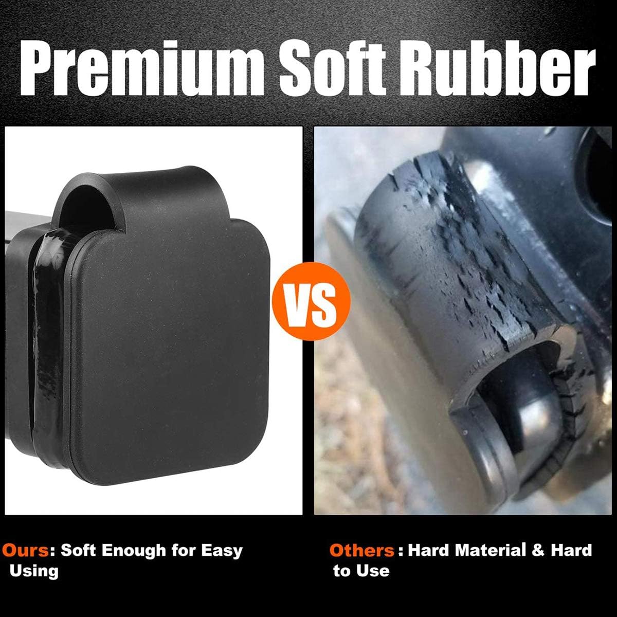 Trailer Hitch Cover Tube Plug Insert Fits 2″ Receivers for Ford Chevy Chevrolet Jeep Dodge RAM Toyota Tundra 4Runner Tacoma RAV4 1L2Z-17F000-CA