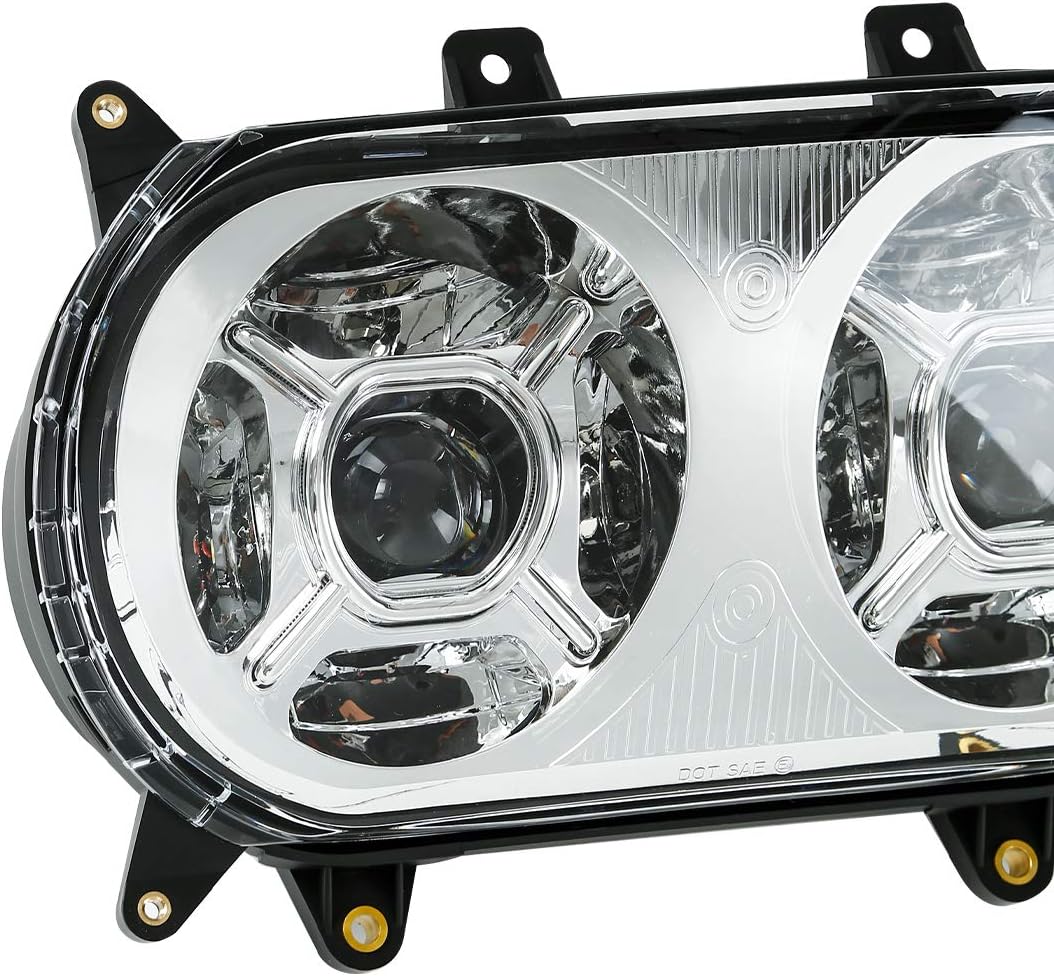 TCT-MOTORPARTS Proyector de lámpara LED de doble faro para Harley Touring Road Glide 2015-2023