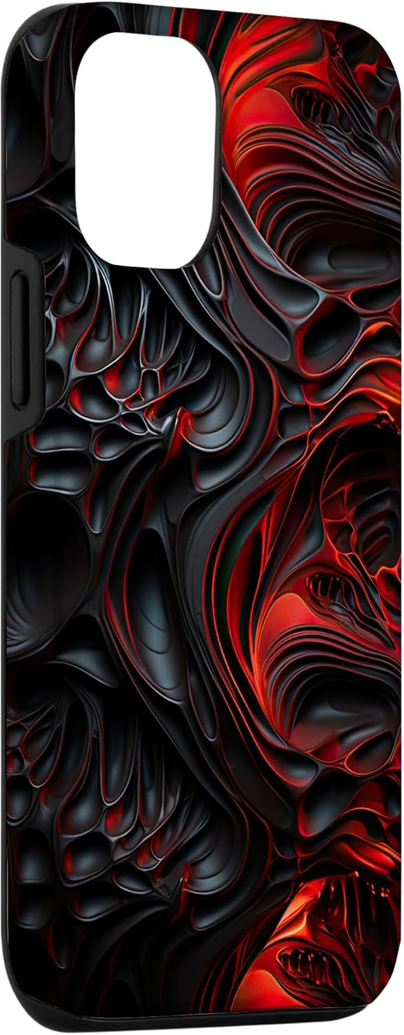 Funda para iPhone 13 Pro Alien Style Pattern Biomecanical Fluid Fractal Spiral Swirl