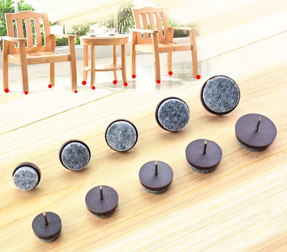 Almohadillas de fieltro HuanX35para clavar de alta resistencia, para patas de mesa y sillas, protectores de madera para pisos, 40 unidades