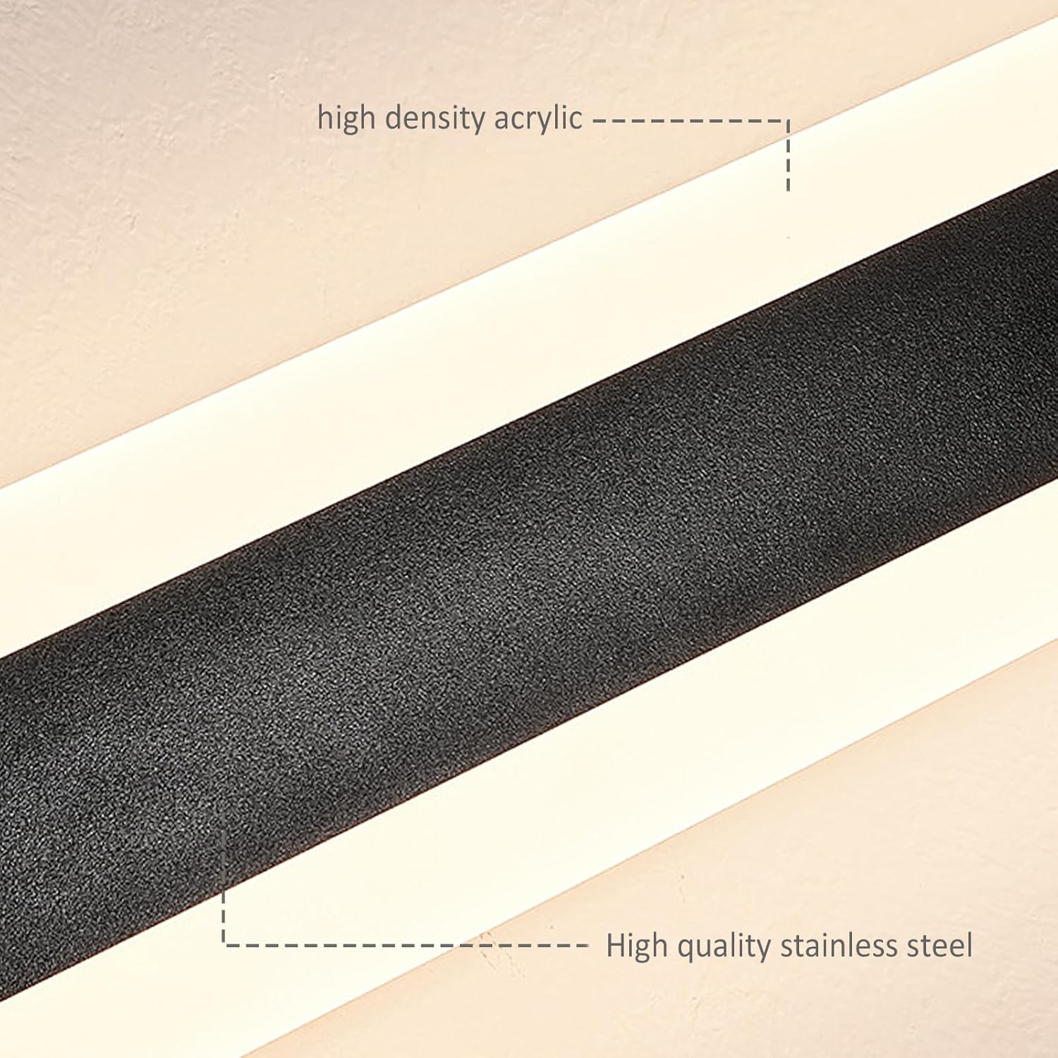 LamQee Lámpara de pared moderna para exteriores para casa, luces lineales de porche y patio, tira larga LED, lámpara de montaje en pared, lámpara