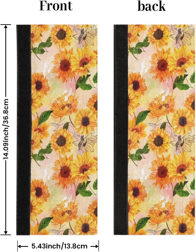 Pardick Juego de 2 fundas para manija de puerta de refrigerador, diseño floral, floral, lavable, para nevera, lavavajillas, Mocrowave, horno,
