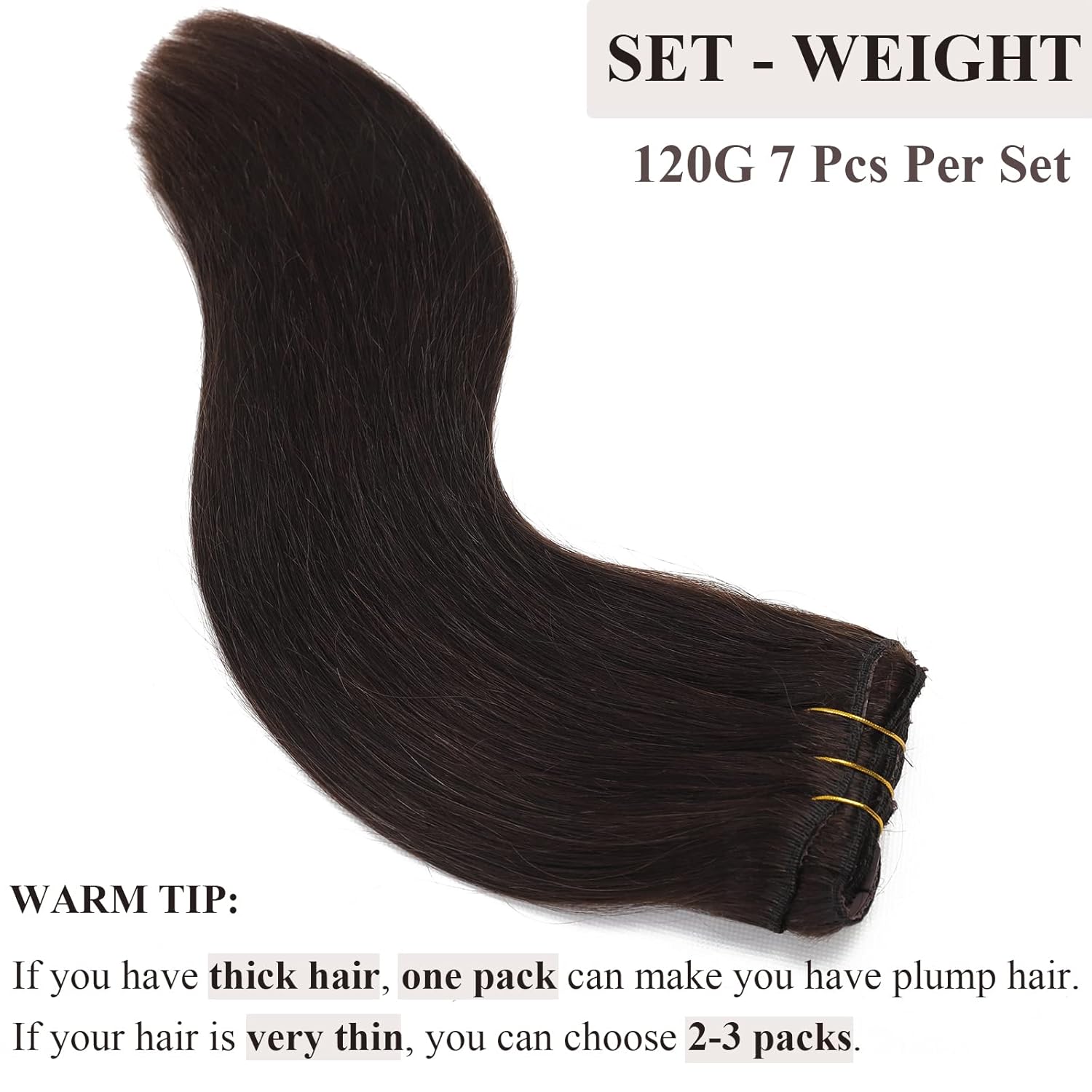 Extensiones de cabello humano con clip, 4.23 oz, 7 unidades, extensiones de cabello humano con clip, de 20 pulgadas, extensiones de cabello humano