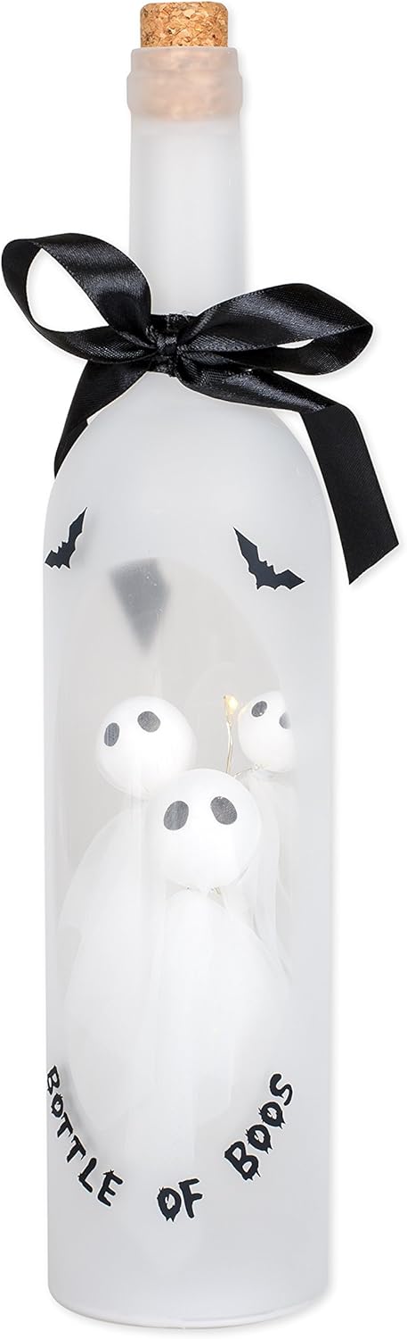 Botella de Boos Ghosts Light Up LED de 13 pulgadas Botella de vino de Halloween Figura de mesa