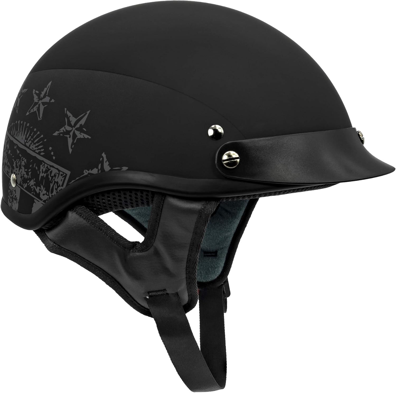 VCAN Cruiser – Casco de motocicleta sólido, cobertura de media cara