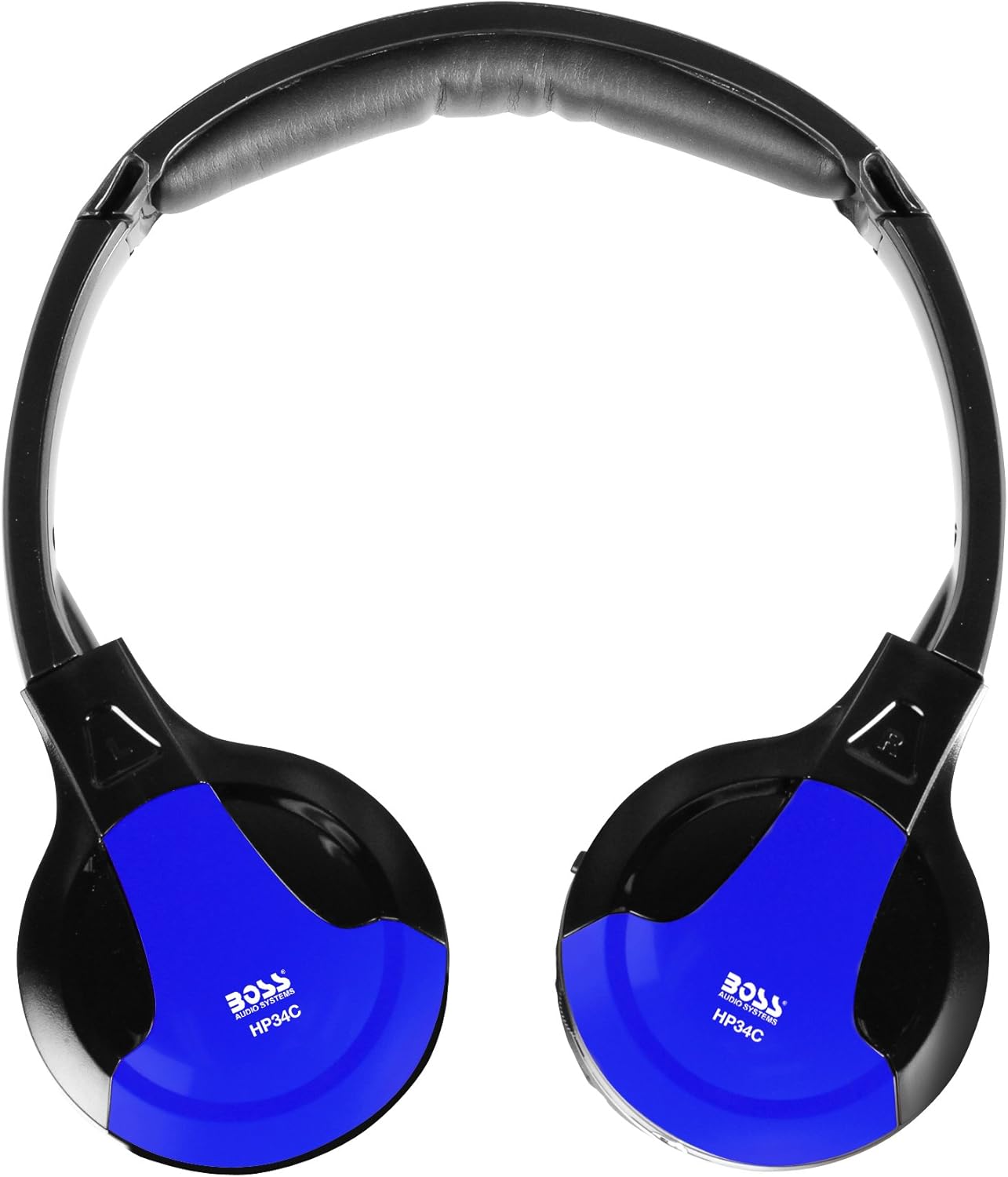 BOSS Audio Systems HP34C Auriculares inalámbricos plegables de doble canal, tapas de color intercambiables, multicolor