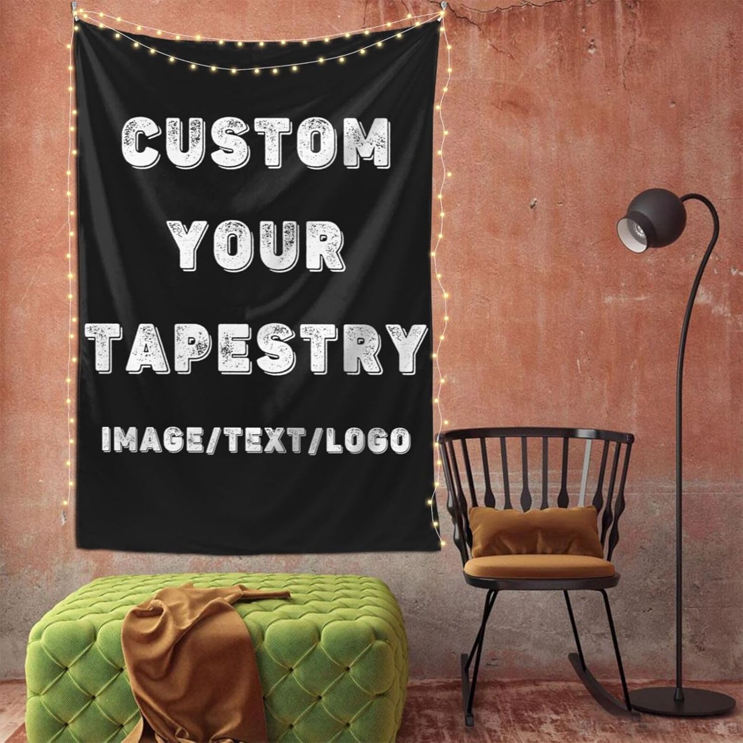 Tapiz de pared personalizado, telón de fondo personalizado, tapiz de boda personalizado, imagen personalizada, imagen personalizada de 90 x 60