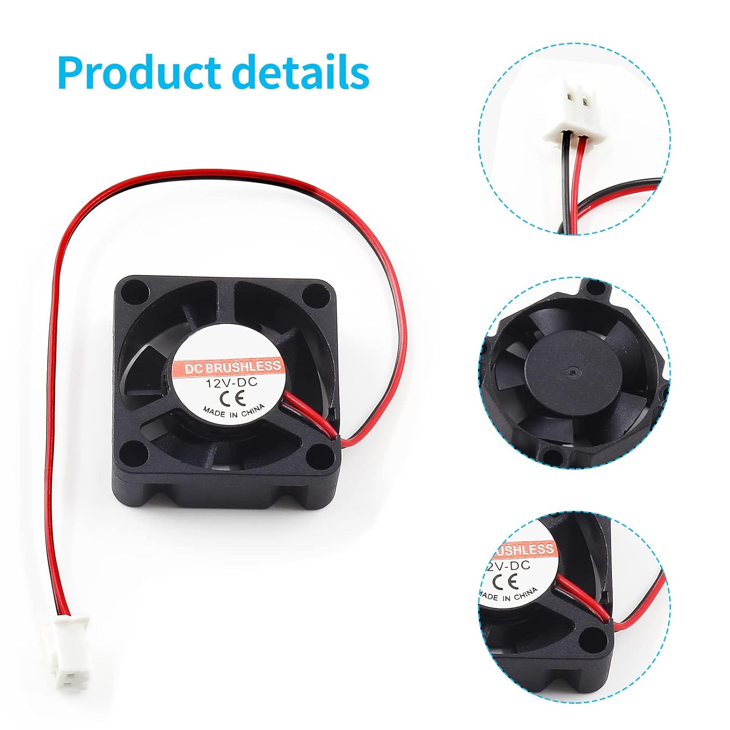 5 unidades de ventilador micro DC ventilador de refrigeración para PC, ventilador de impresora 3D, mini ventilador de computadora silencioso de