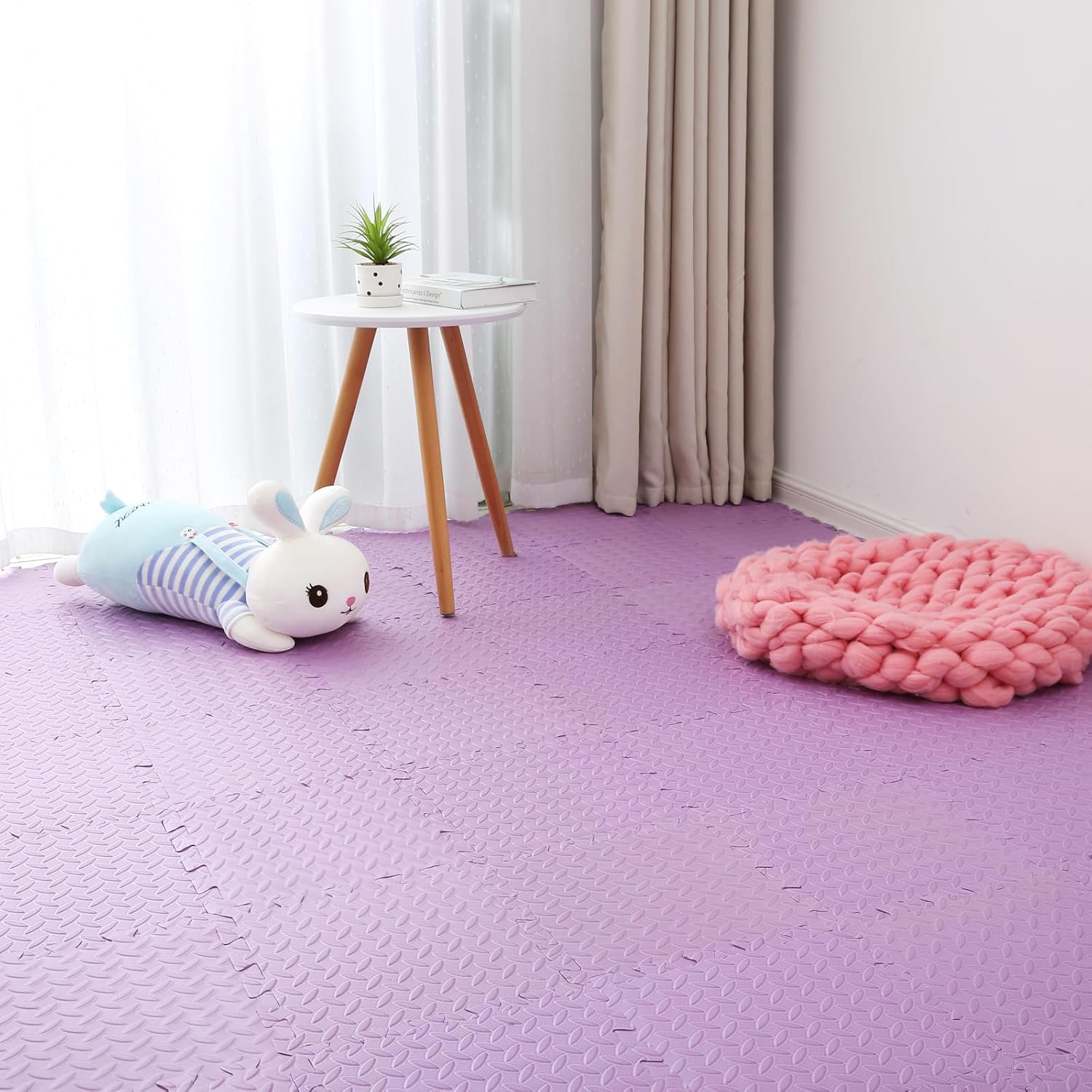 Tapete de juego de espuma EVA, 16 azulejos coloridos para bebé, tapete de juego cuadrado para niños con color sólido, azulejos de espuma