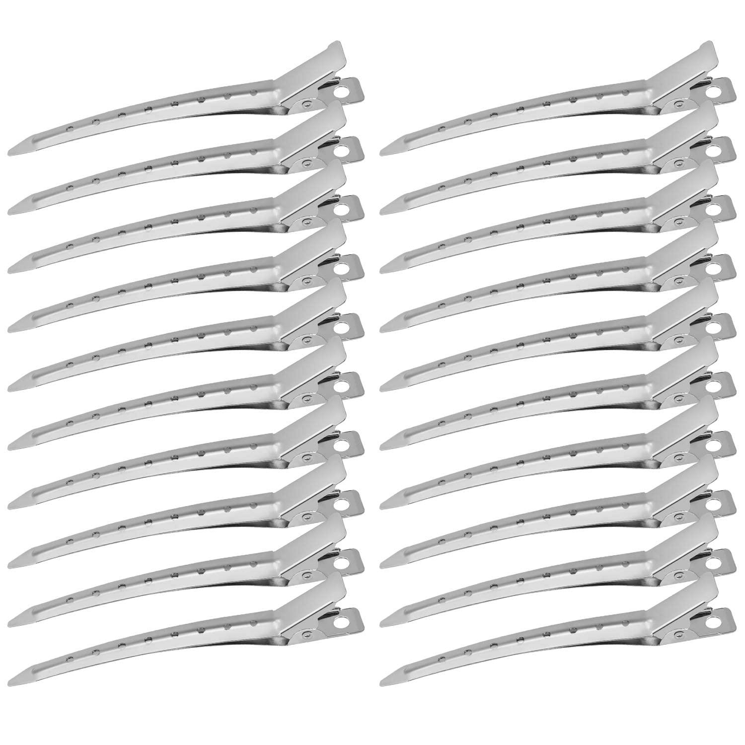 Paquete de 24 pinzas de pelo para seccionar peinado, pinzas de metal para mujer, pinza de pelo de cocodrilo para cabello largo y grueso, clips de