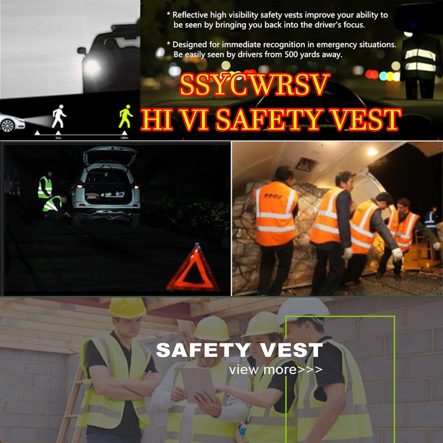 Chaleco de seguridad reflectante personalizado de alta visibilidad chaleco de seguridad para hombres y mujeres, ropa de trabajo de construcción