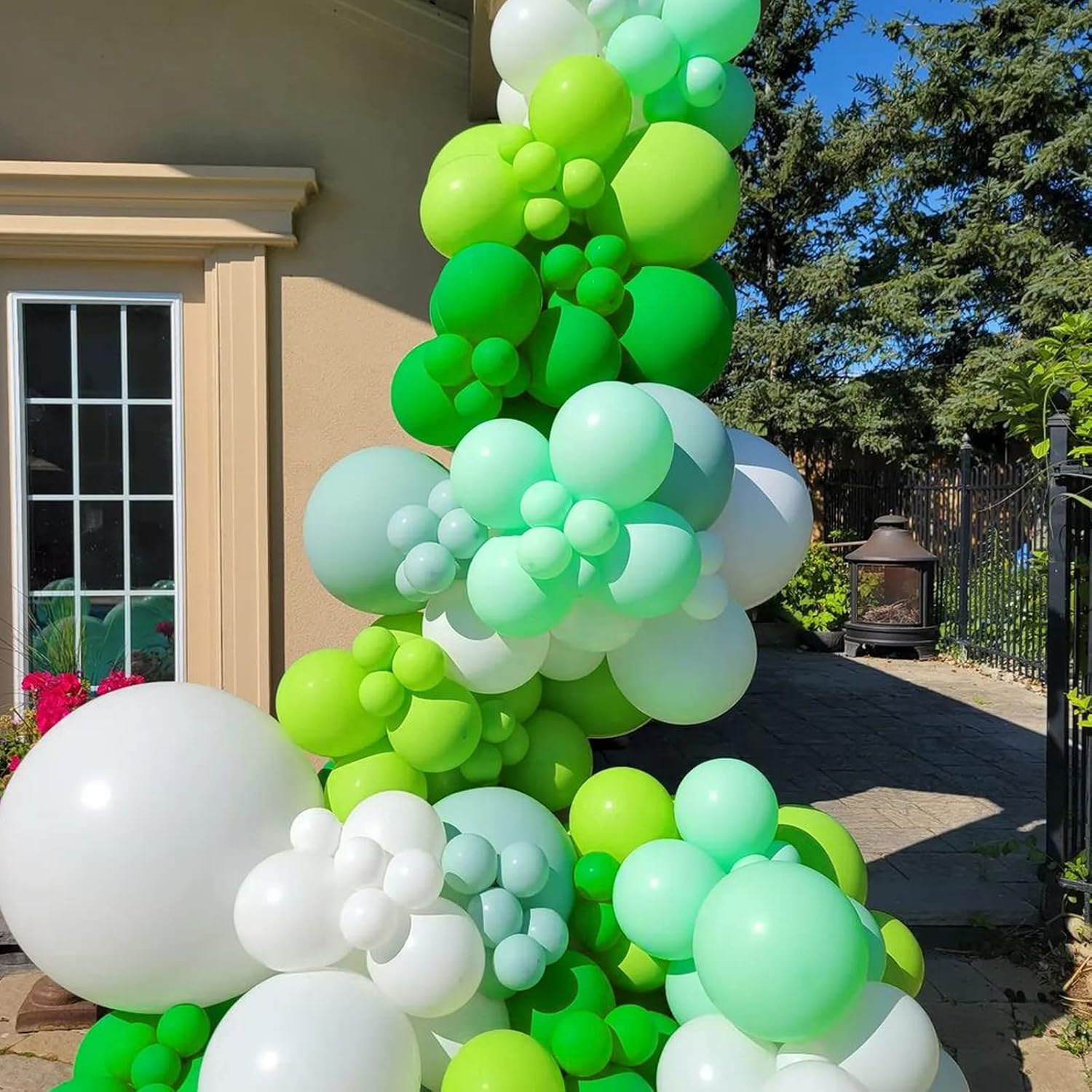 120 globos verdes de 5 pulgadas, pequeños globos de látex verde para fiesta, calidad de helio, para cumpleaños, graduación, baby shower, decoración
