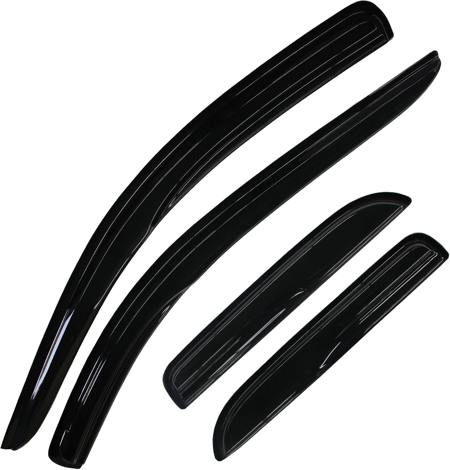 HAIHUA – 4 viseras deflectoras de ventana de ventilación para Ram 02-08 1500 y 03-09 2500 3500 Quad (Aka Crew) Cab estilo montaje exterior viento