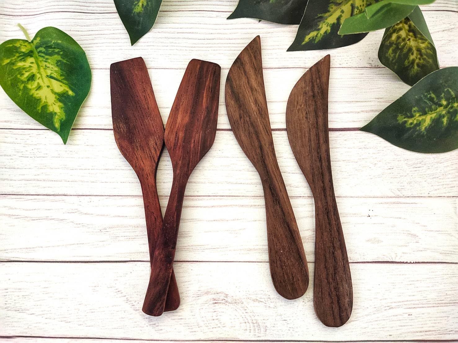 Cuchillo y espátula hechos a mano de madera, herramienta de cocina para hornear, pan, pastel, mermelada, mantequilla, gelatina, cuchillo esparcidor