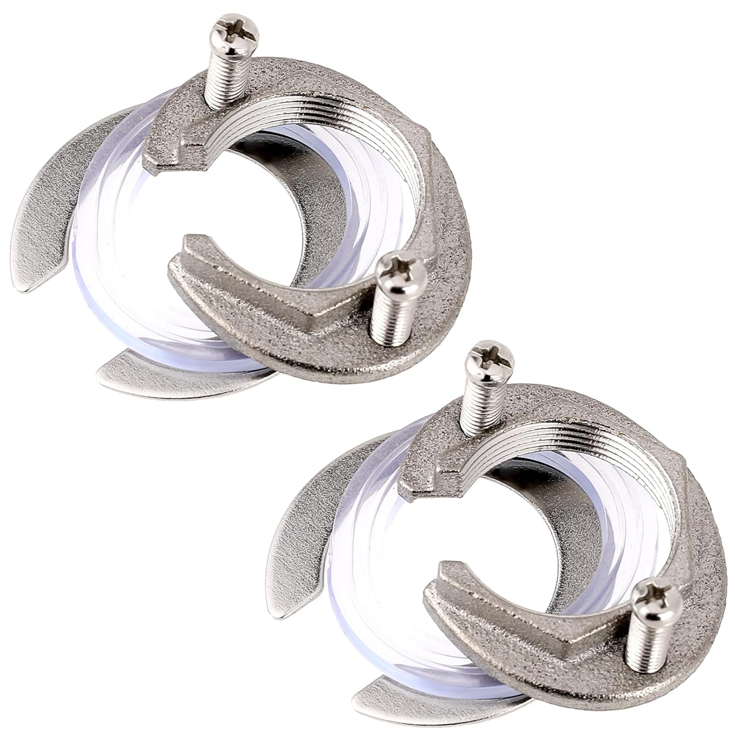Paquete de 2 grifos de cocina de acero inoxidable Tuerca de fijación tipo C Antiaflojamiento Cerradura Tapa de tuerca Accesorios de fijación Grifo