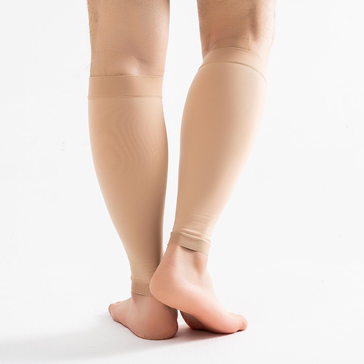 EVOPLECI 20-30mmHg, 1 par de manga de compresión de pantorrilla para hombres y mujeres, soporte ancho para soporte de piernas, alivio del dolor de