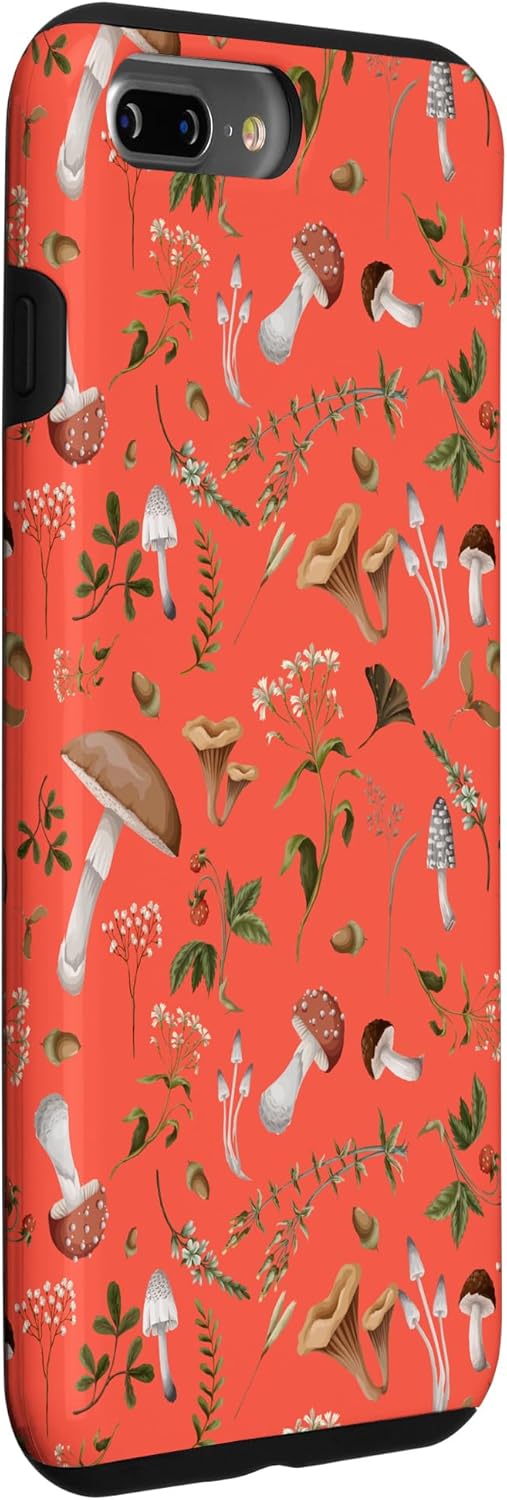 Funda para iPhone 7 Plus8 Plus con diseño de flores silvestres y flores de color naranja claro