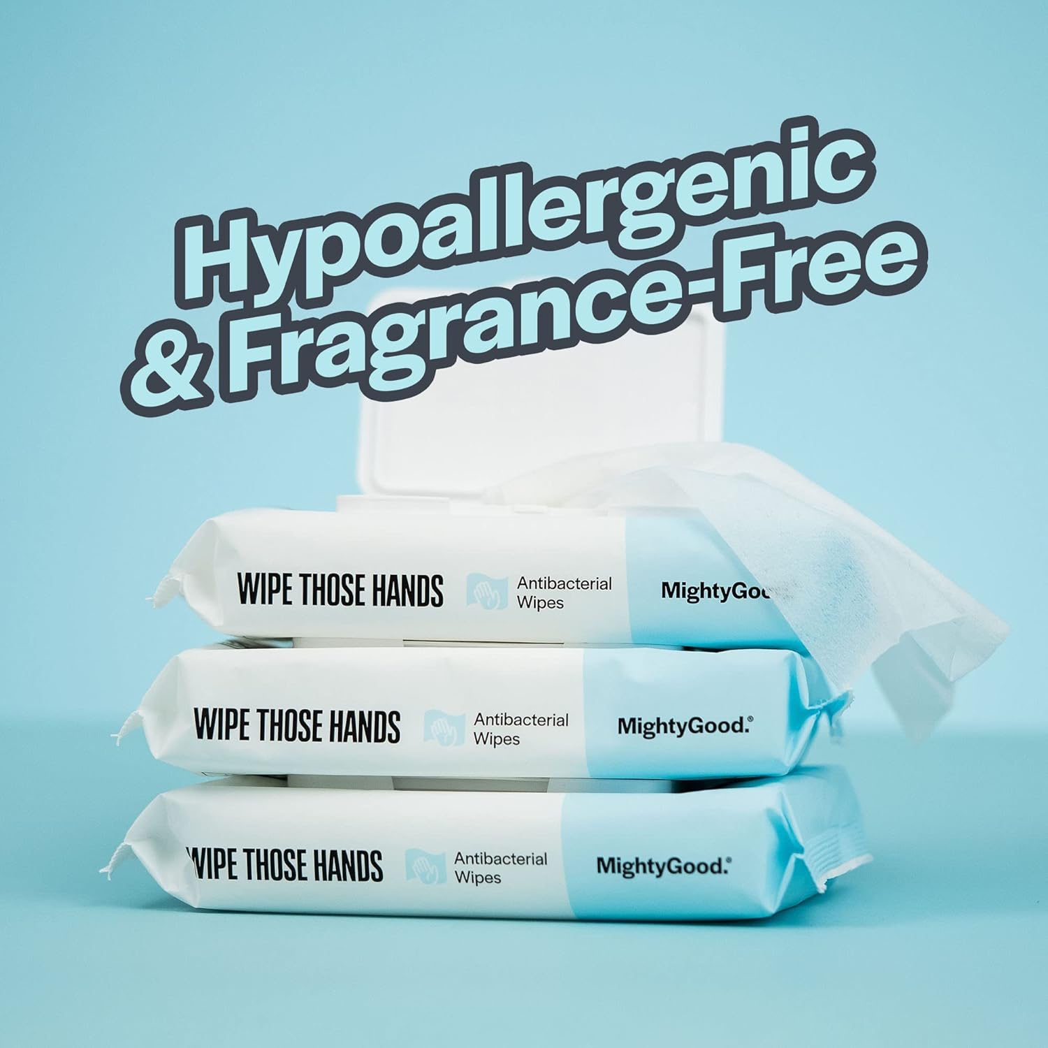 Wipe Those Hands – 168 toallitas sin alcohol (4 unidades, 42 toallitas cada una)