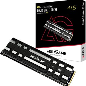 Addlink Expansión de SSD M.2 A93 de 4TB para PS5 con disipador de calor, hasta 7400 MBs, caché 2280 PCIe NVMe Gen4X4 SLC (ad4TBA93M2P) Fabricado en Addlink Expansión de SSD M.2 A93 de 4TB para PS5 con disipador de calor, hasta 7400 MBs, caché 2280 PCIe NVMe Gen4X4 SLC (ad4TBA93M2P) Fabricado en