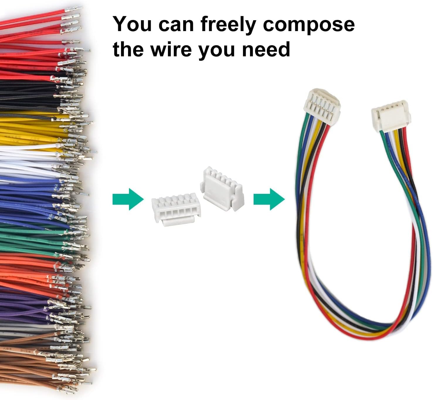 Kit de conector GH de 0.049 in y cables preprensados de alta calidad, para kit de cables Pixhawk controlador de vuelo Pixhawk2, total de 140