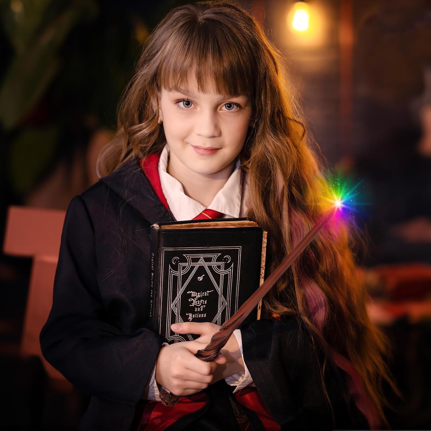 ShinySong Varita de mago recargable con iluminación degradada, varita mágica iluminadora para niños, fiesta de Navidad, cosplay, raíz