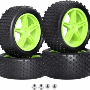 Llantas hexagonales de 0.472in y neumáticos de goma con inserciones de espuma de 3.46 pulgadas  3.465in de repuesto para 110 RC todoterreno Buggy, Llantas hexagonales de 0.472in y neumáticos de goma con inserciones de espuma de 3.46 pulgadas  3.465in de repuesto para 110 RC todoterreno Buggy,