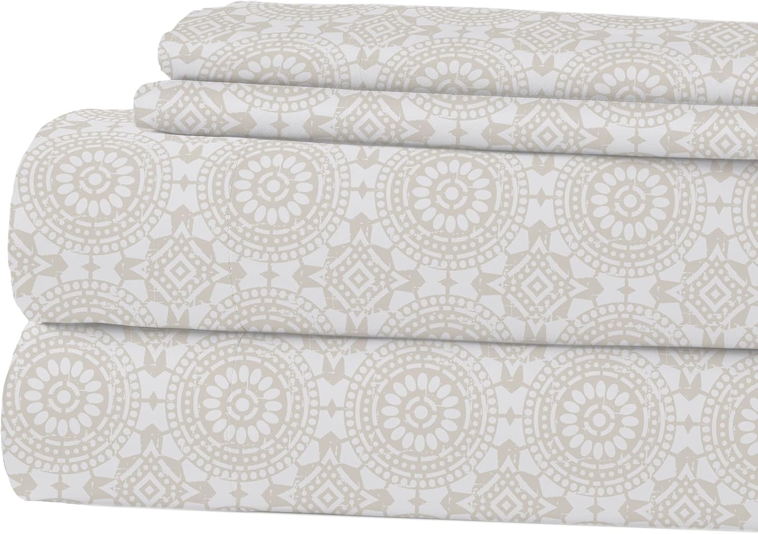 Modern Threads Juego de sábanas y fundas de almohada extra suaves de 4 piezas, bolsillo profundo de hasta 16 pulgadas, colchón Abella King