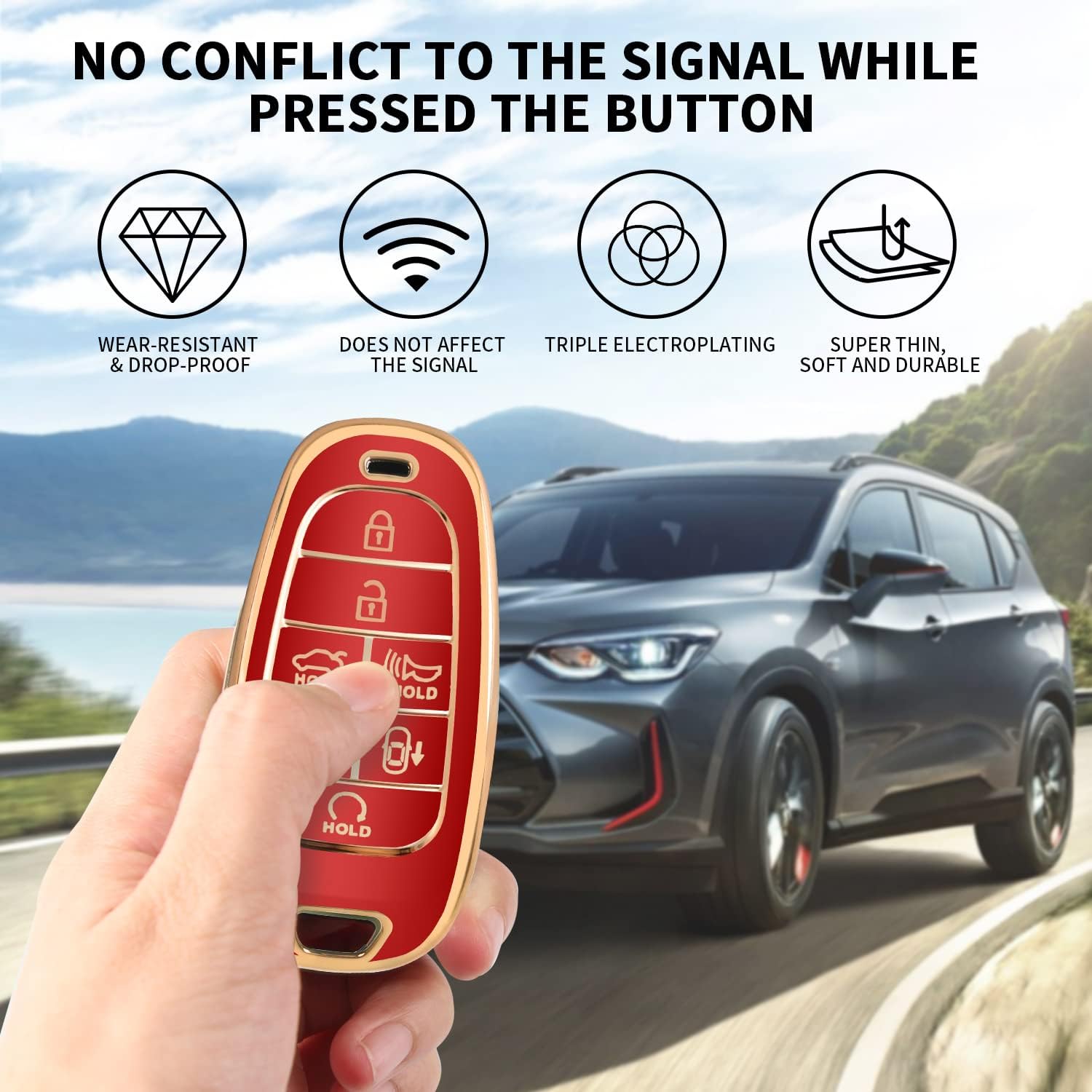 Funda protectora para llavero Hyundai Sonata Nexo 2022 Tucson 2021 2020 2019 para Hyundai Sonata Nexo 2022 Tucson