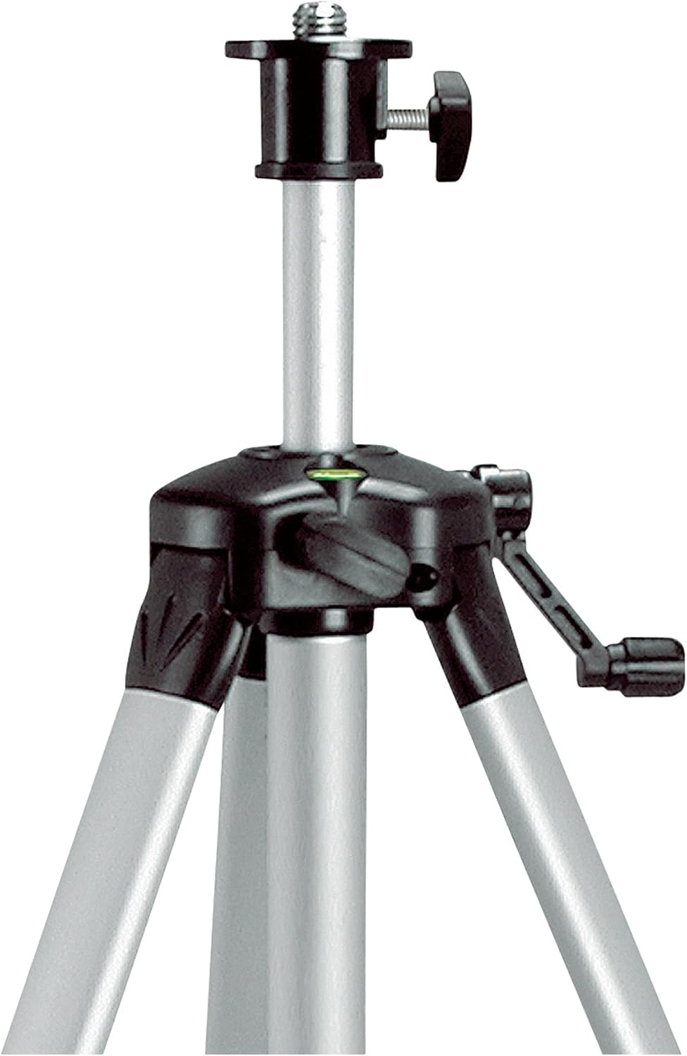 Johnson Level & Tool 40-6861 – Trípode de aluminio de doble propósito con adaptador de 14 de pulgada a 20, altura de trabajo de 2 pies a 5 pies 5