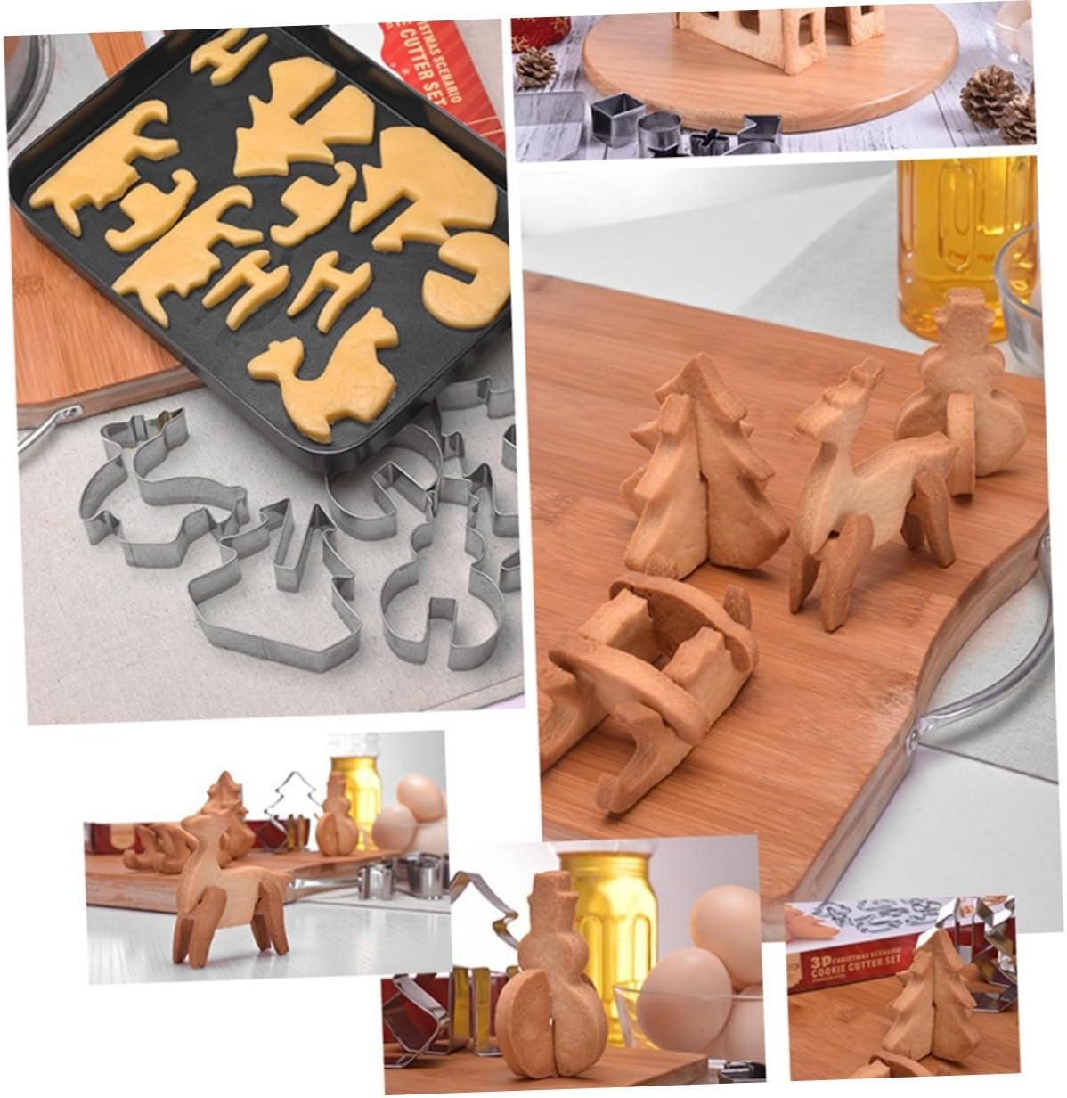 NOLITOY 36 Pcs Cookie Cutter Cortadores De Galletas Cookie Cutters for Baking Santa Cookie Cutter Baking Cutter Cake Mold Stainless Steel
