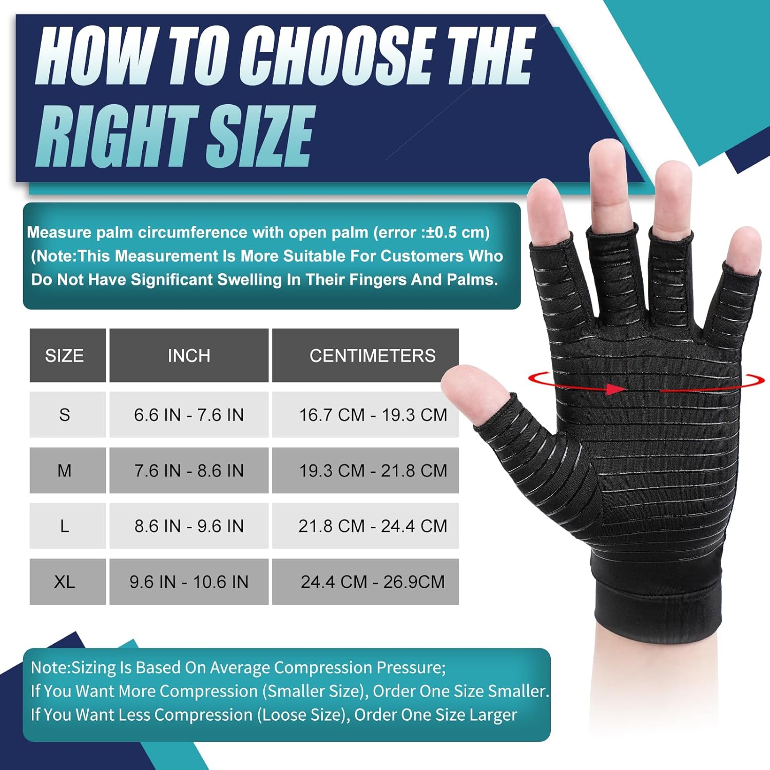 DRNAIETY Guantes de compresión para artritis de cobre, guantes de artritis para hombres y mujeres, alivian el reumatoide de manos, RSI, dolor en las