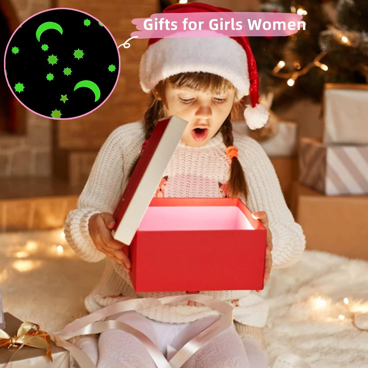 Manta que brilla en la oscuridad para niñas, regalos de cumpleaños, luna morada, estrella, manta suave para niños, adolescentes, niñas y mujeres, 60