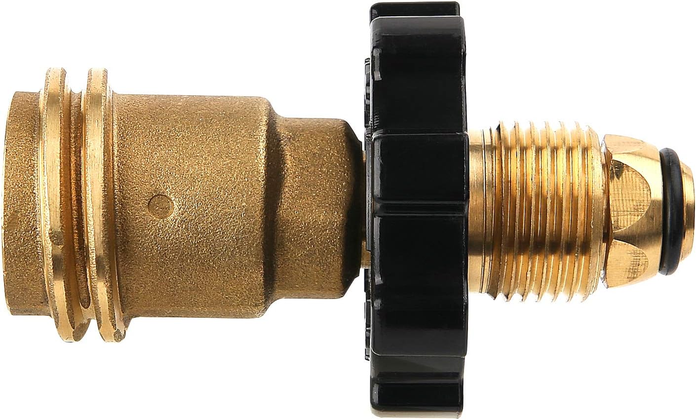 Solimeta Adaptador de tanque de propano de ajuste universal que convierte la rosca POL a rosca QCC1, adaptador de manguera de propano
