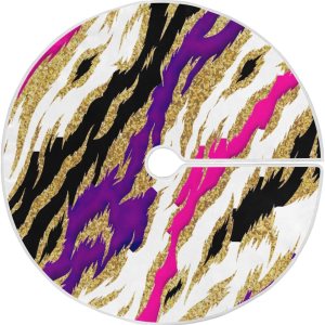 Animal Print Leopard Texture Trees Skirts, Tree Skirt Soft, 35.4 in Tree Skirt Decorations, Fall Xmas Tree Decor Animal Print Leopard Texture Trees Skirts, Tree Skirt Soft, 35.4 in Tree Skirt Decorations, Fall Xmas Tree Decor
