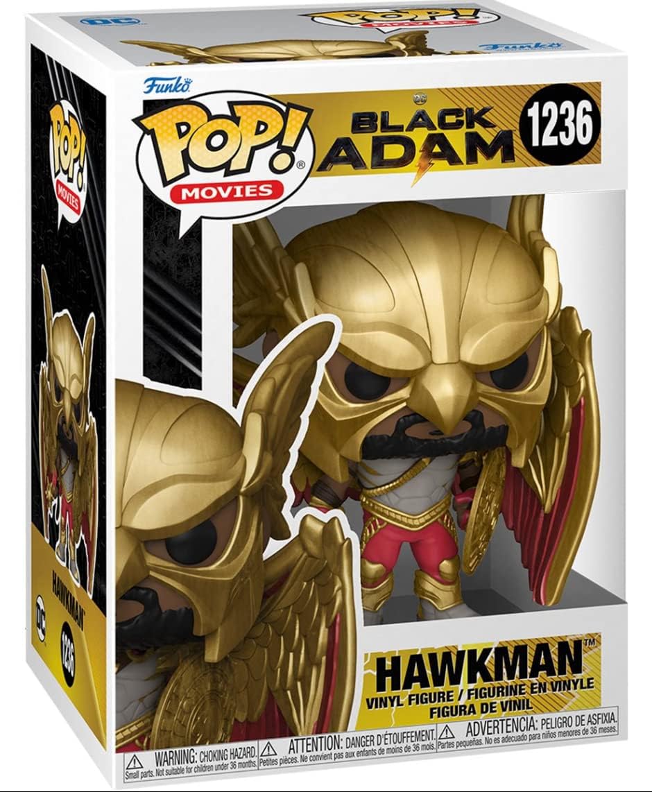 POP DC Heroes Black Adam – Figura de vinilo Hawkman Funko (paquete con funda protectora de caja compatible), multicolor, 3.75 pulgadas