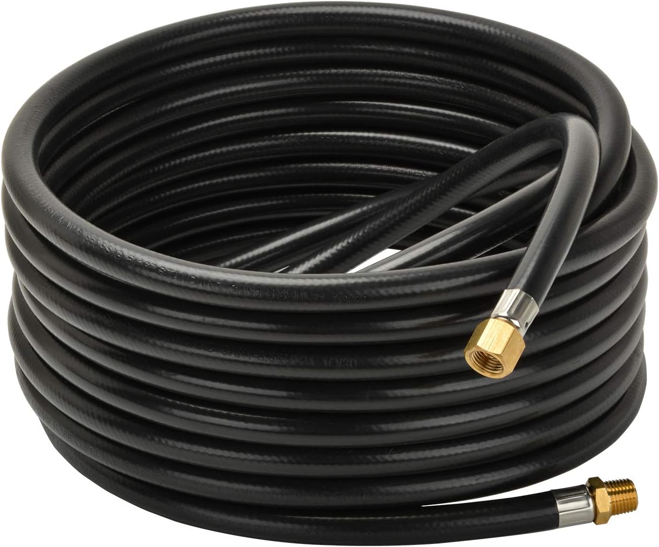 only fire – Manguera de extensiónelectrodoméstico de 25 pies para gas propano, color negro