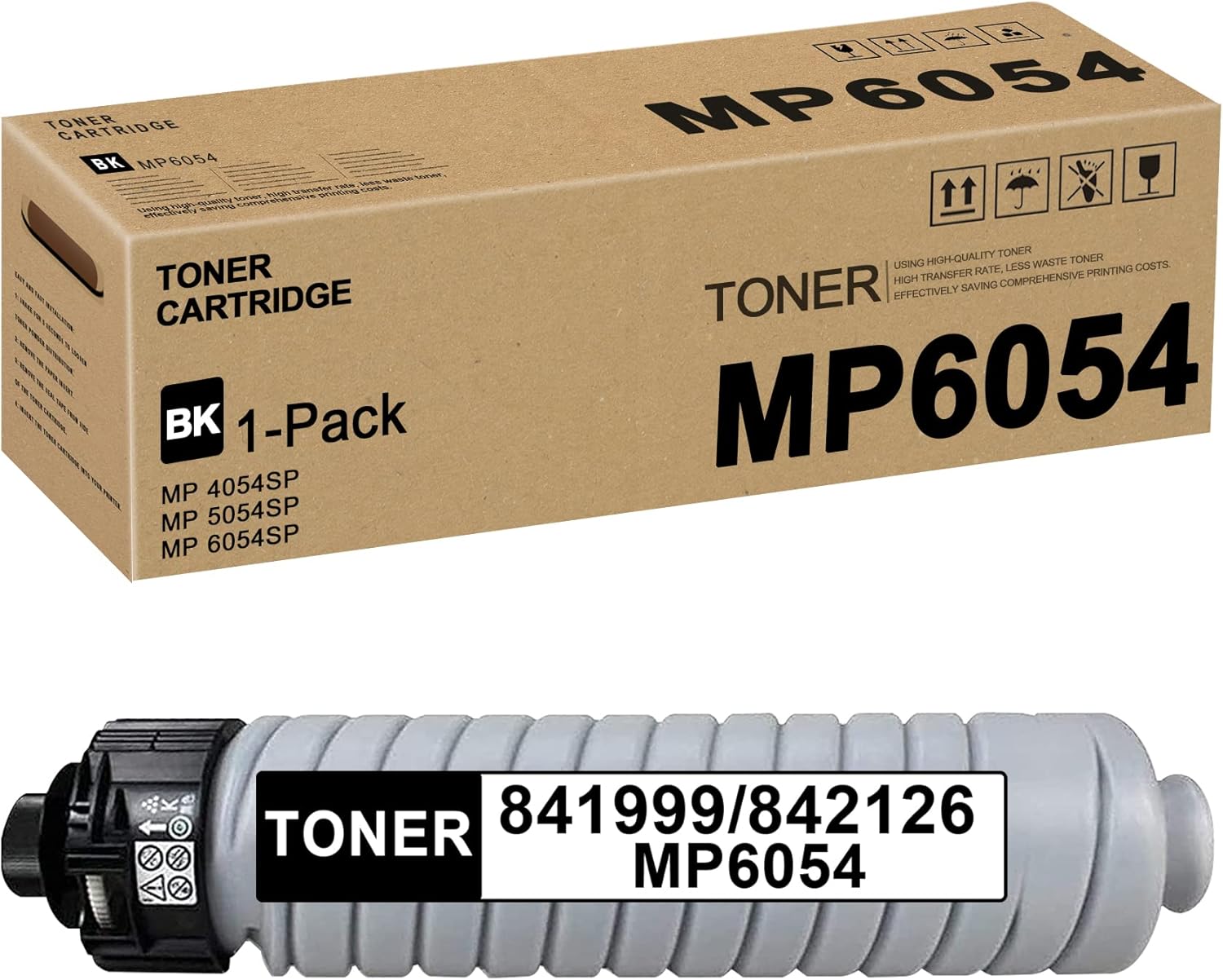 Negro, 1 paquete MP6054 Compatible 841999842126 Cartucho de tóner de repuesto para Ricoh MP 4054SP MP 5054SP MP 6054SP Impresora de tóner vendida