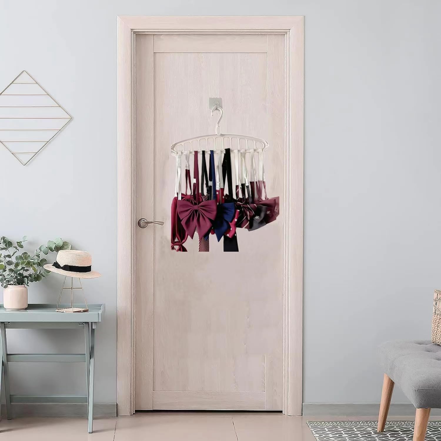 Perchas que ahorran espacio para organizadores de clóset y almacenamiento, colgador de ropa de plástico blanco resistente para suéter de camisa,